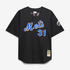 Mike Piazza New York Mets Big & Tall Cooperstown Mesh Batting Practice Jersey Black | Mitchell & Ness
