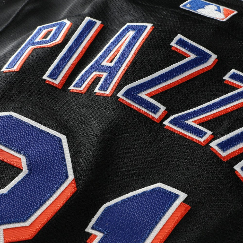 Mike Piazza New York Mets Big & Tall Cooperstown Mesh Batting Practice Jersey Black | Mitchell & Ness