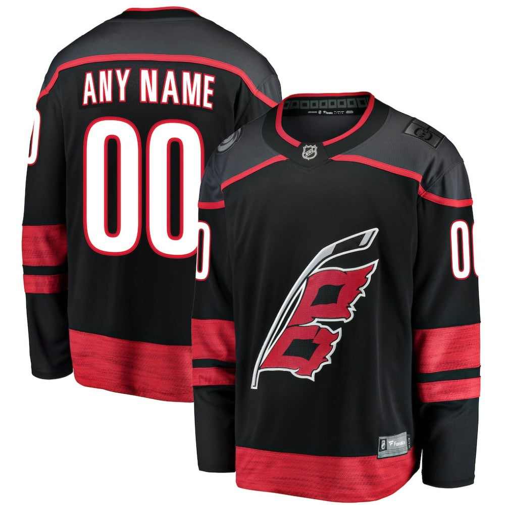 Carolina Hurricanes Fanatics Home Breakaway Custom Jersey Black