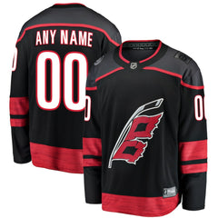 Carolina Hurricanes Fanatics Home Breakaway Custom Jersey Black