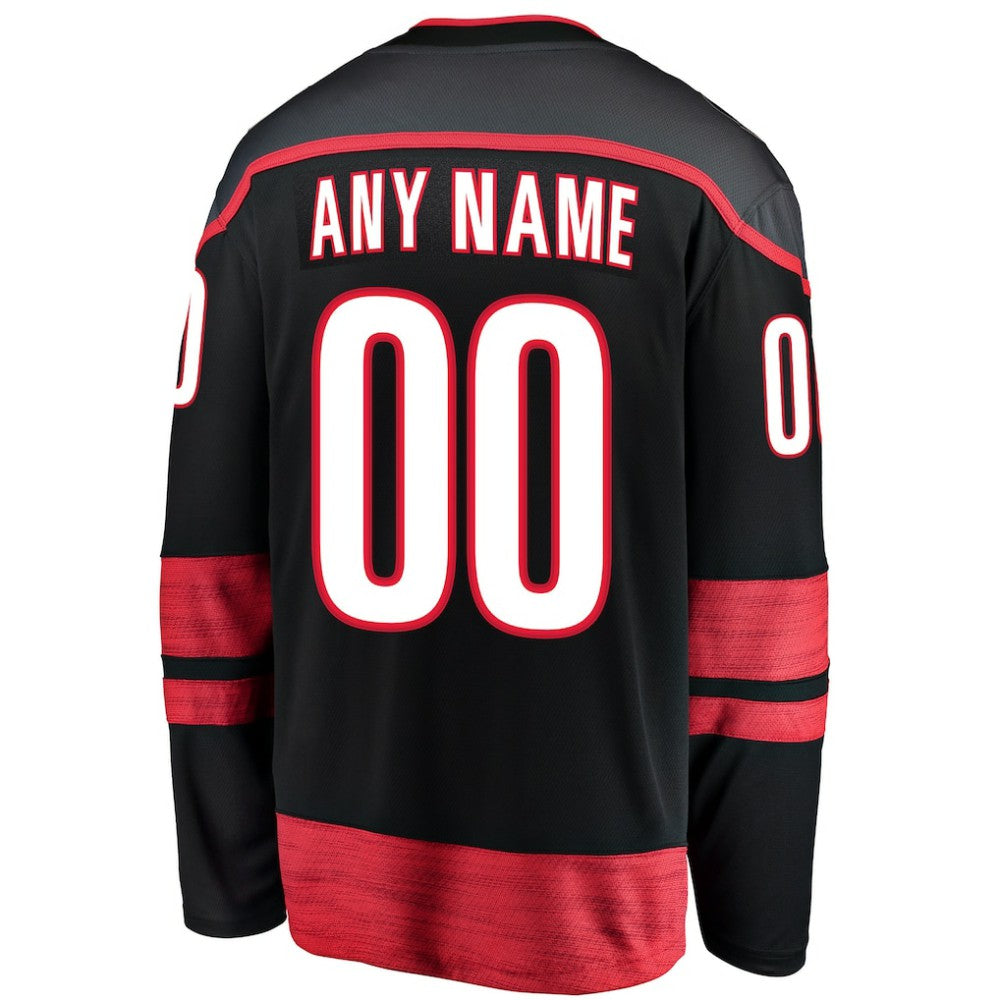 Carolina Hurricanes Fanatics Home Breakaway Custom Jersey Black