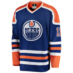 Mark Messier Edmonton Oilers Fanatics Premier Breakaway Retired Player Jersey Blue