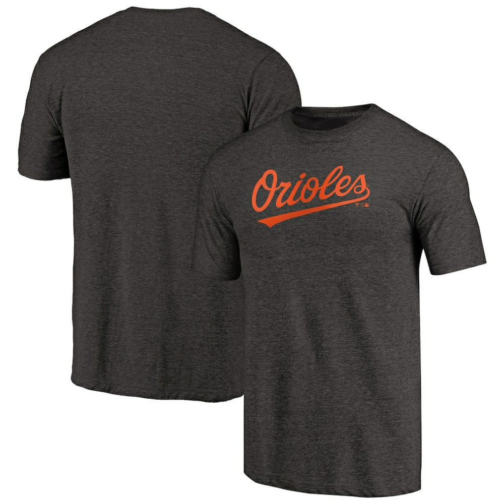 Baltimore Orioles Team Wordmark Tri-Blend T-Shirt Black