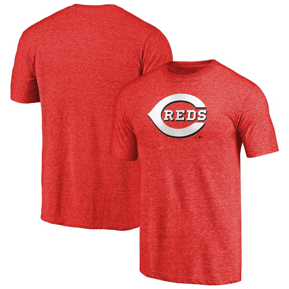 Cincinnati Reds Team Wordmark Tri-Blend T-Shirt Red