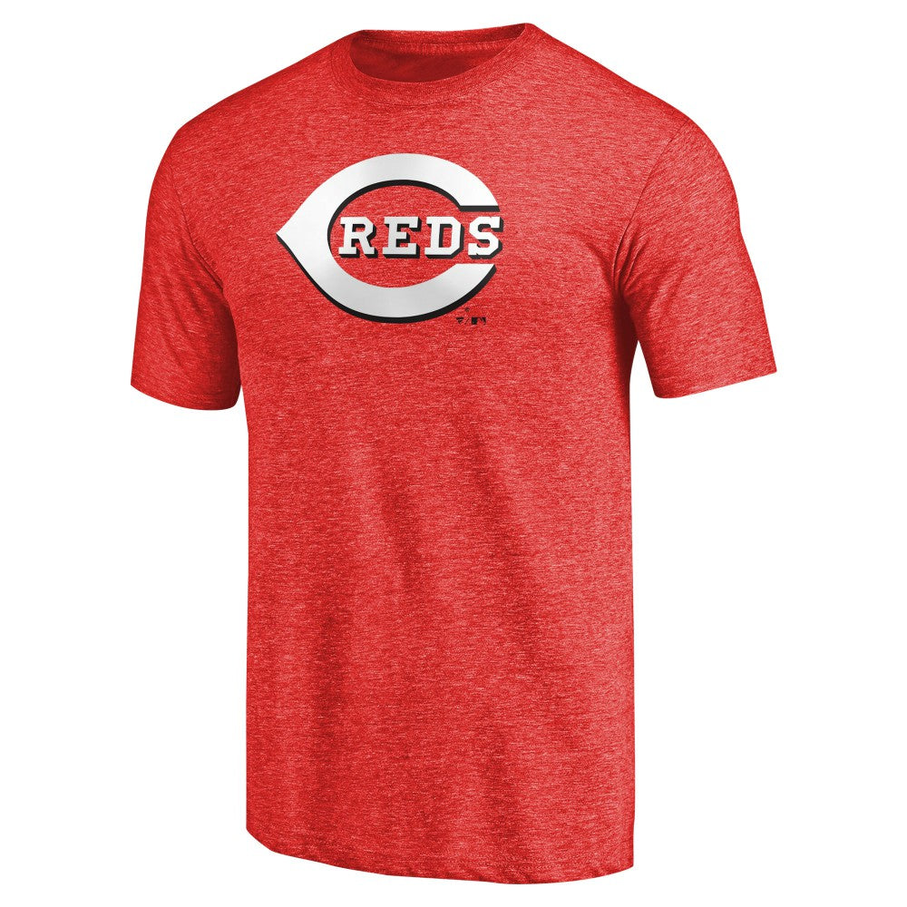 Cincinnati Reds Team Wordmark Tri-Blend T-Shirt Red