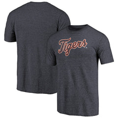 Detroit Tigers Team Wordmark Tri-Blend T-Shirt Navy