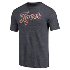 Detroit Tigers Team Wordmark Tri-Blend T-Shirt Navy