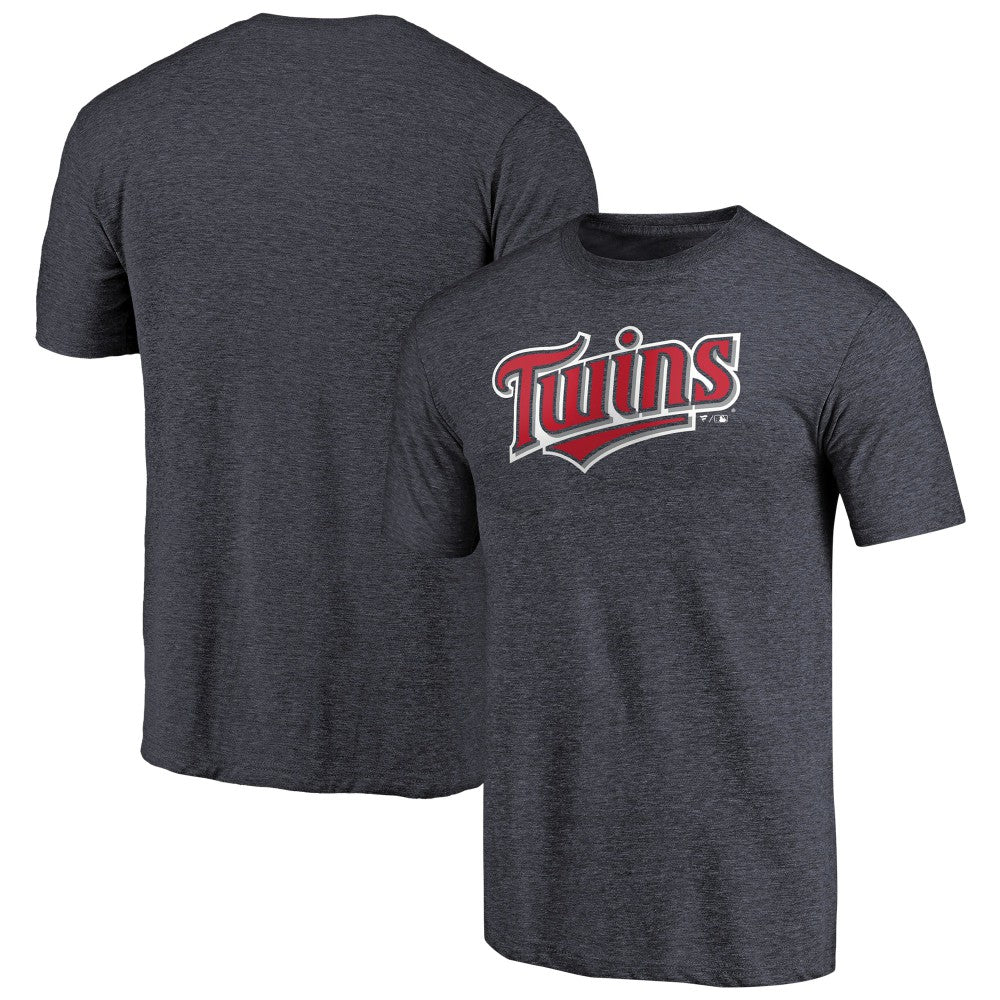 Minnesota Twins Team Wordmark Tri-Blend T-Shirt Navy