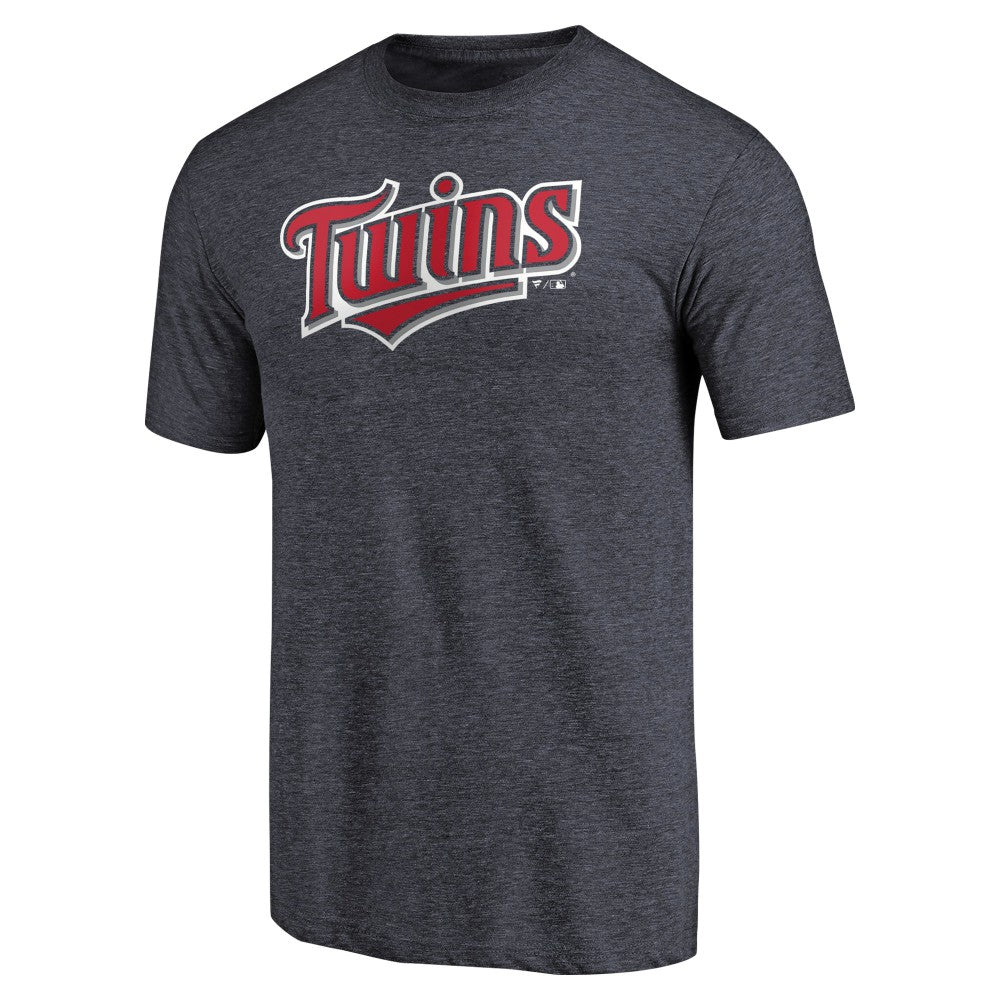 Minnesota Twins Team Wordmark Tri-Blend T-Shirt Navy