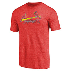 St. Louis Cardinals Team Wordmark Tri-Blend T-Shirt Red