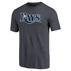 Tampa Bay Rays Team Wordmark Tri-Blend T-Shirt Navy
