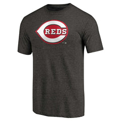 Cincinnati Reds Team Wordmark Tri-Blend T-Shirt Black
