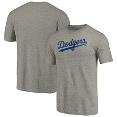 Los Angeles Dodgers Team Wordmark Tri-Blend T-Shirt Gray