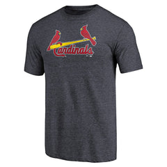 St. Louis Cardinals Team Wordmark Tri-Blend T-Shirt Navy