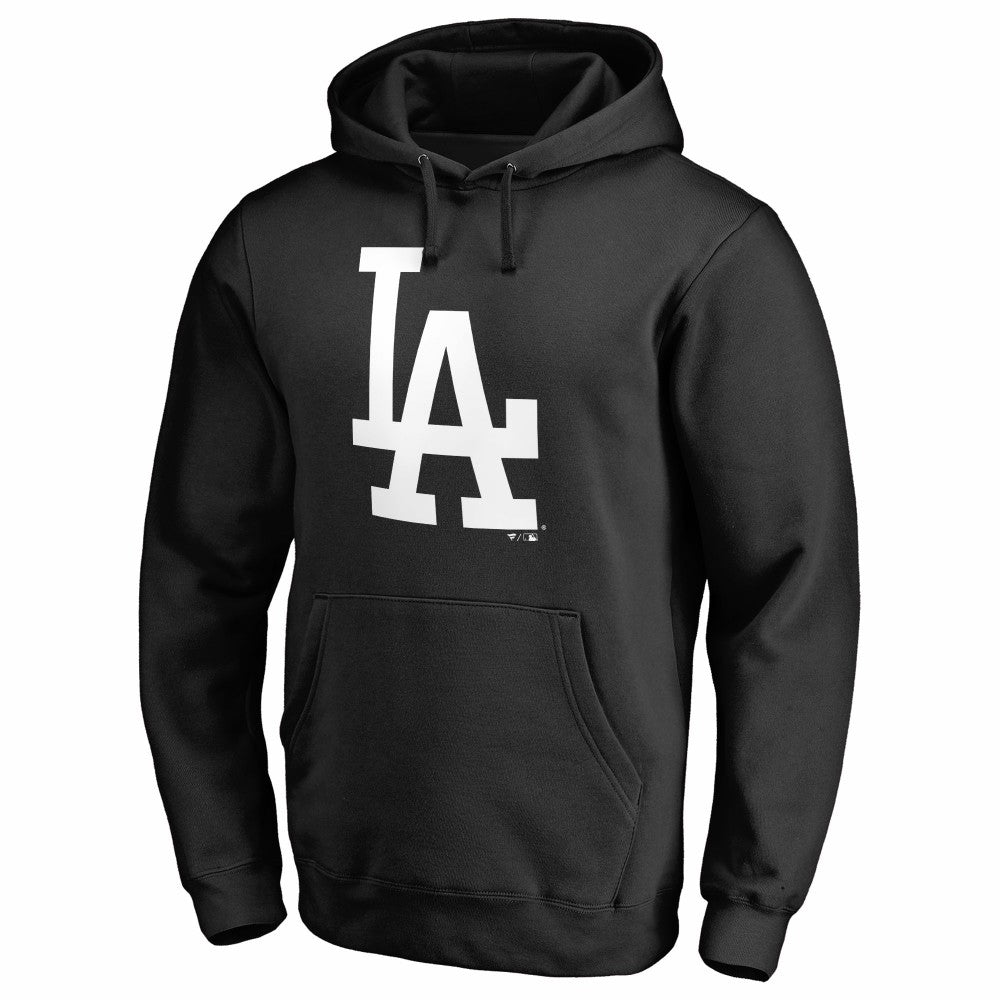 Los Angeles Dodgers Official Logo Fitted Pullover Hoodie Black