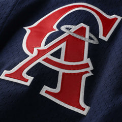 Bo Jackson California Angels Cooperstown Collection Mesh Batting Practice Button-Up Jersey Navy | Mitchell & Ness