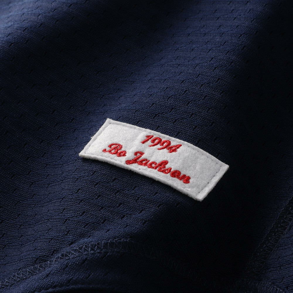 Bo Jackson California Angels Cooperstown Collection Mesh Batting Practice Button-Up Jersey Navy | Mitchell & Ness