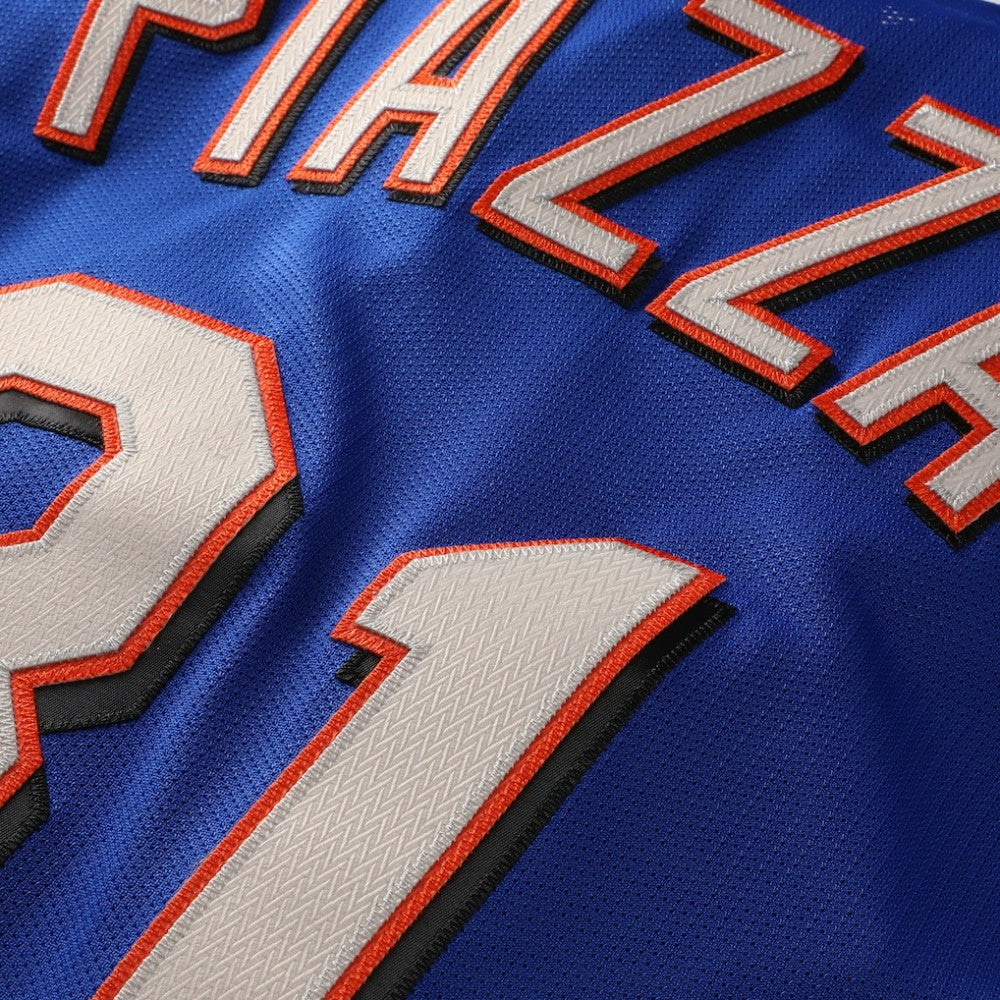 Mike Piazza New York Mets Cooperstown Collection Mesh Batting Practice Button-Up Jersey Royal | Mitchell & Ness