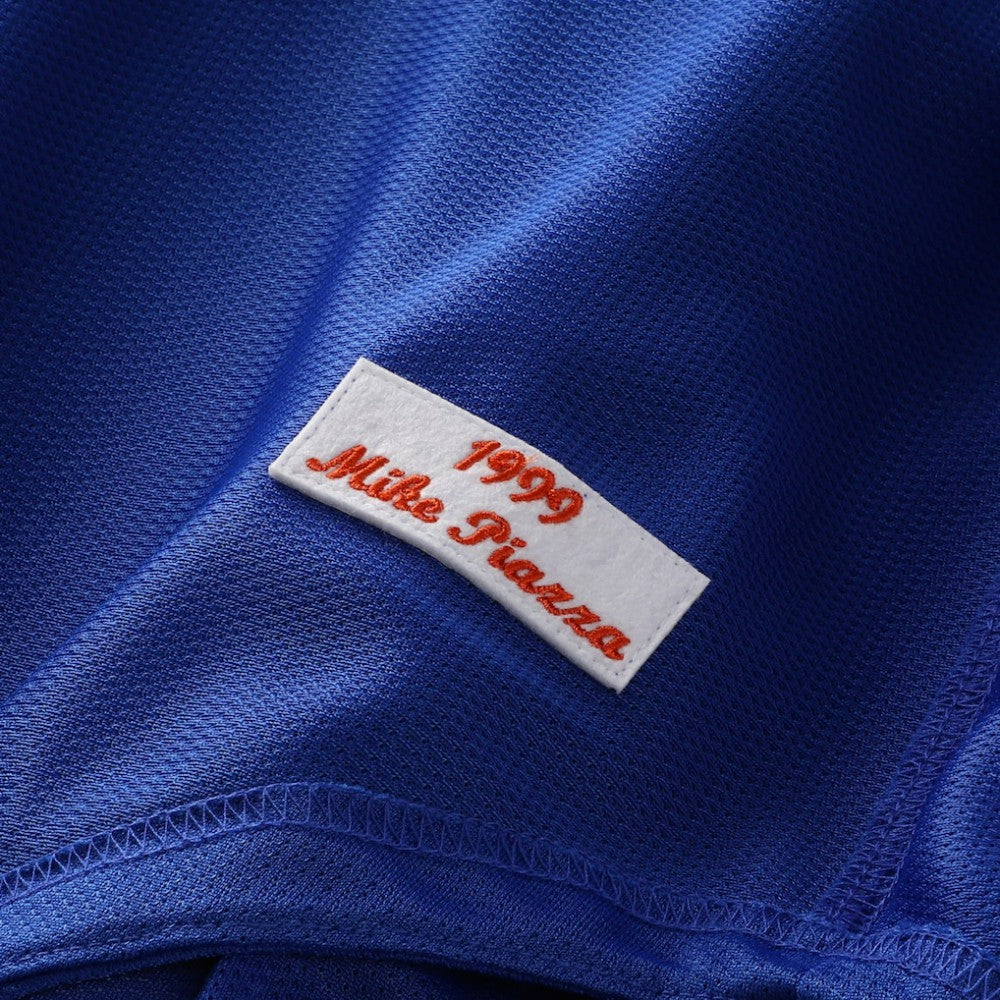 Mike Piazza New York Mets Cooperstown Collection Mesh Batting Practice Button-Up Jersey Royal | Mitchell & Ness