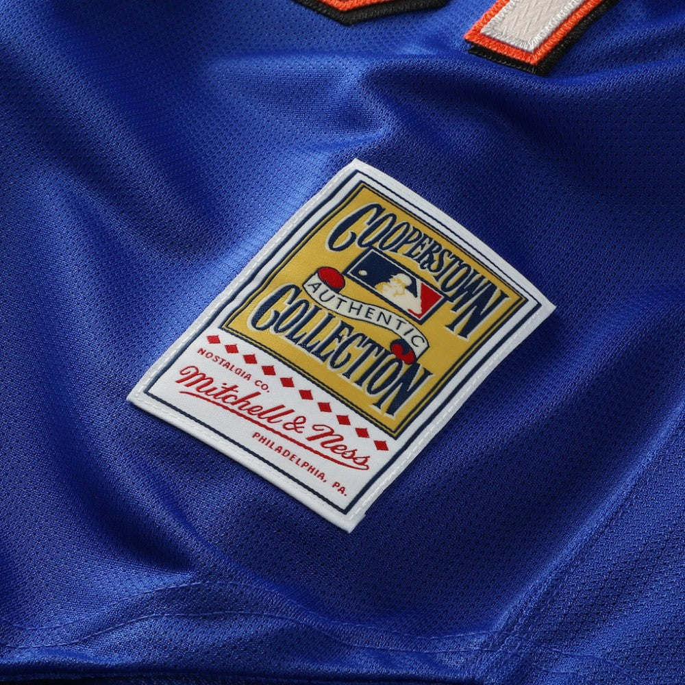 Mike Piazza New York Mets Cooperstown Collection Mesh Batting Practice Button-Up Jersey Royal | Mitchell & Ness