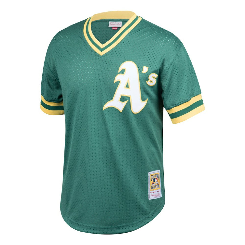 Rickey Henderson Athletics Youth Cooperstown Collection Mesh Batting Practice Jersey - Green
