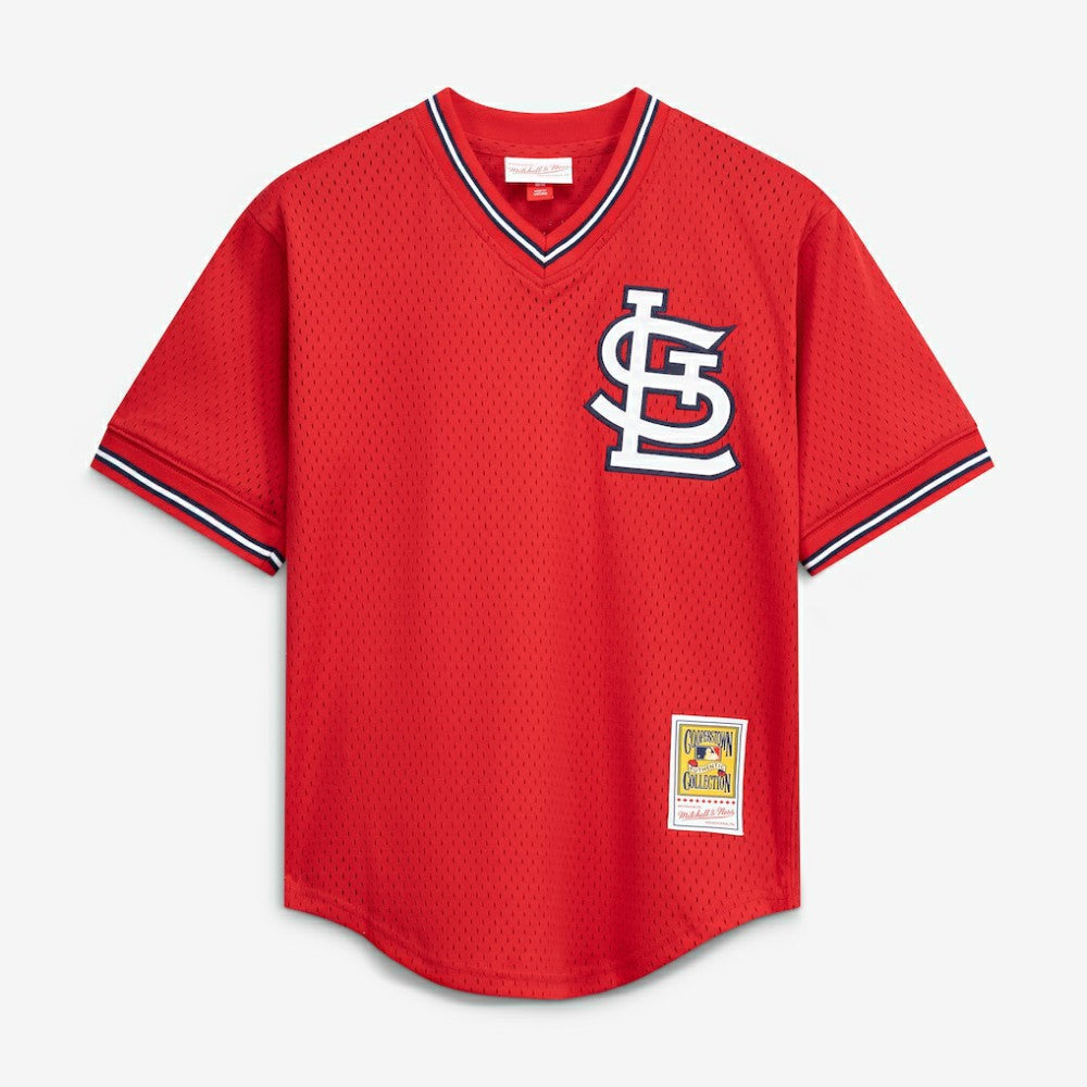 Ozzie Smith St. Louis Cardinals Youth Cooperstown Collection Mesh Batting Practice Jersey Navy | Mitchell & Ness