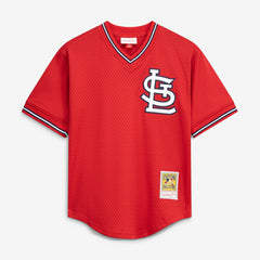 Ozzie Smith St. Louis Cardinals Youth Cooperstown Collection Mesh Batting Practice Jersey Navy | Mitchell & Ness