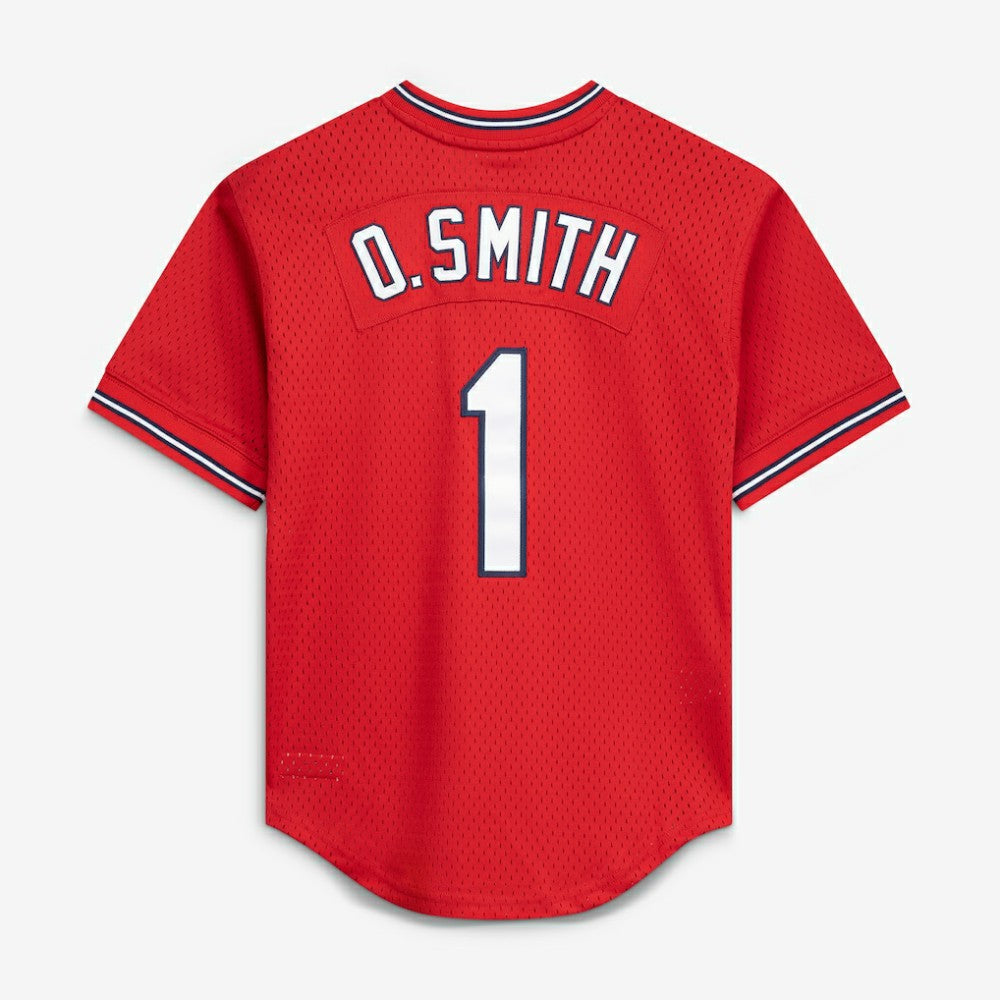 Ozzie Smith St. Louis Cardinals Youth Cooperstown Collection Mesh Batting Practice Jersey Navy | Mitchell & Ness