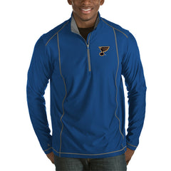 St. Louis Blues Antigua Tempo Desert Dry Half-Zip Pullover Jacket Royal