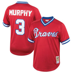 Dale Murphy Atlanta Braves Youth Cooperstown Collection Mesh Batting Practice Jersey Red | Mitchell & Ness