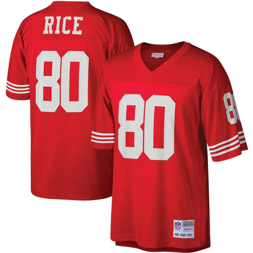 Jerry Rice San Francisco 49ers Big & Tall 1990 Retired Player Replica Jersey - Scarlet discount