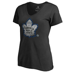 Toronto Maple Leafs Women's Core Smoke V-Neck T-Shirt Black