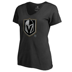 Vegas Golden Knights Women's Core Smoke V-Neck T-Shirt Black