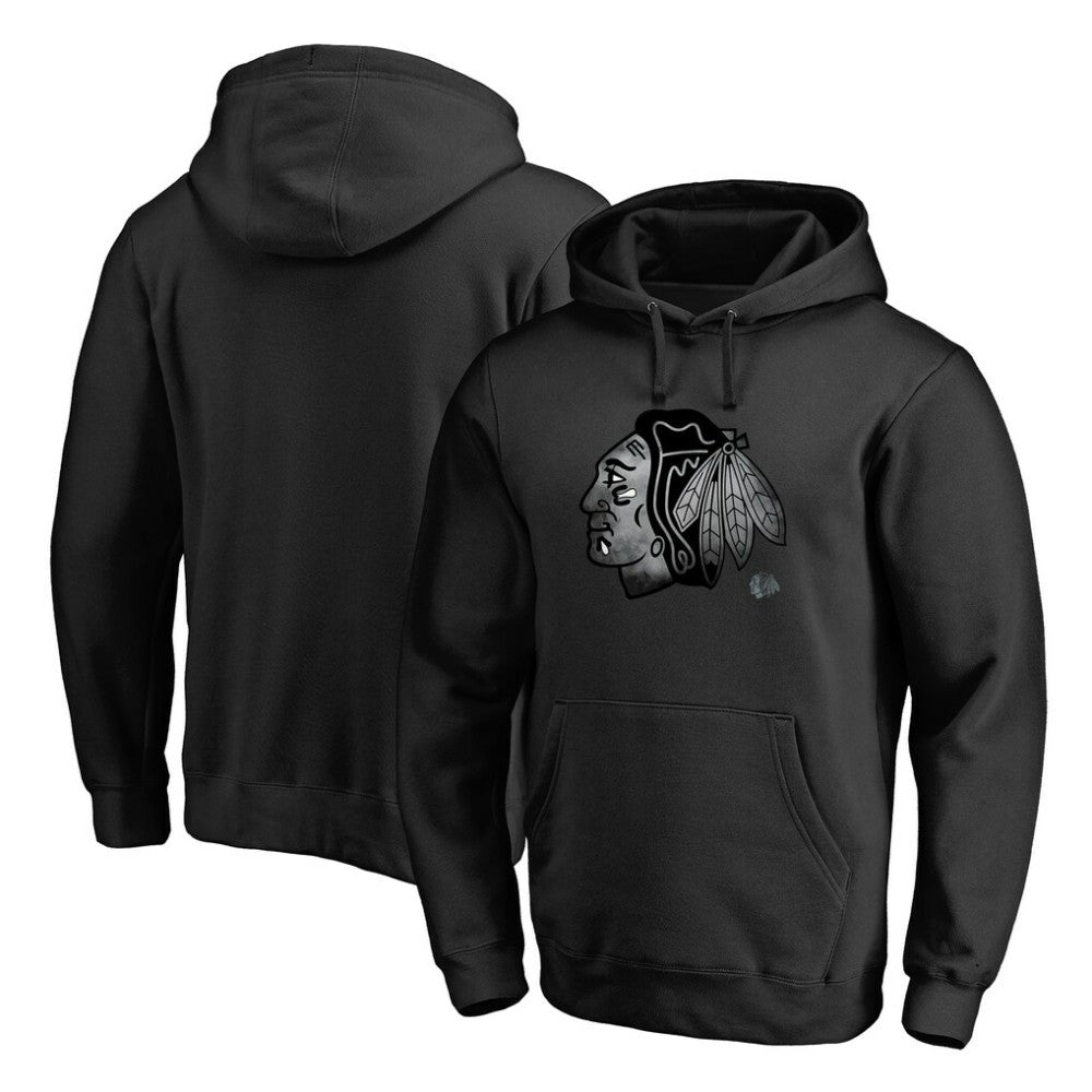 Chicago Blackhawks Core Smoke Pullover Hoodie Black