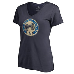 Columbus Blue Jackets Women's Team Alternate V-Neck T-Shirt Navy