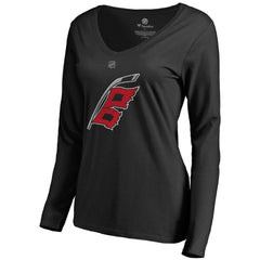 Carolina Hurricanes Women's Team Alternate Long Sleeve V-Neck T-Shirt Black