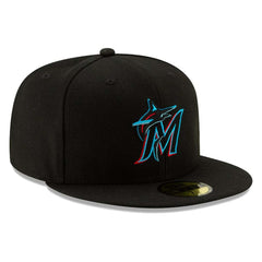 Miami Marlins On-Field Authentic Collection 59FIFTY Fitted Hat Black | New Era