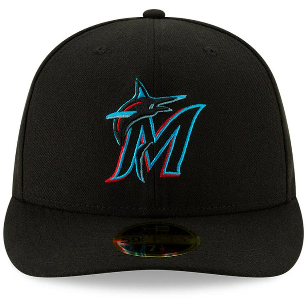 Miami Marlins Authentic Collection On-Field Low Profile 59FIFTY Fitted Hat Black | New Era