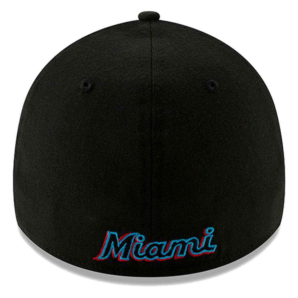 Miami Marlins 2019 Team Classic 39THIRTY Flex Hat Black | New Era