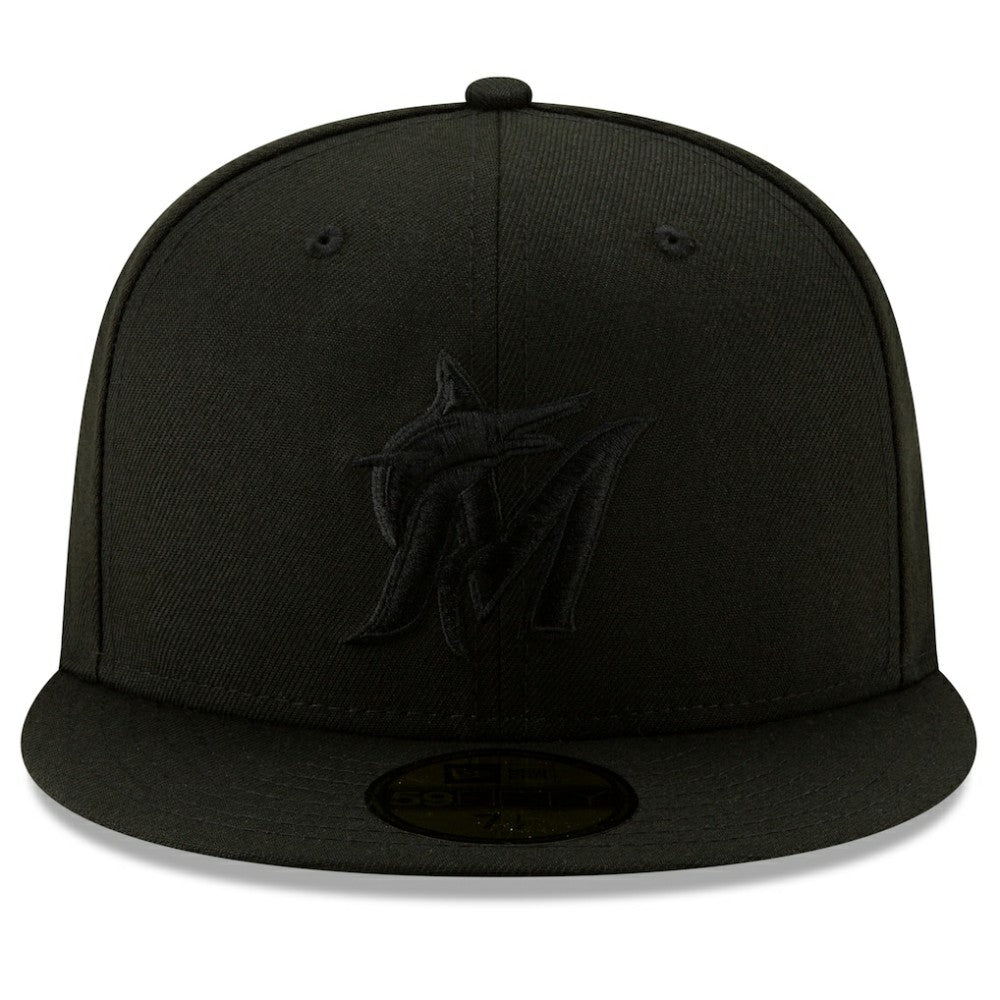 Miami Marlins 2019 Black-on-Black 59FIFTY Fitted Hat Black | New Era