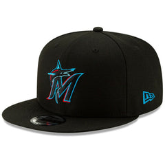 Miami Marlins Team Color 9FIFTY Snapback Hat Black | New Era