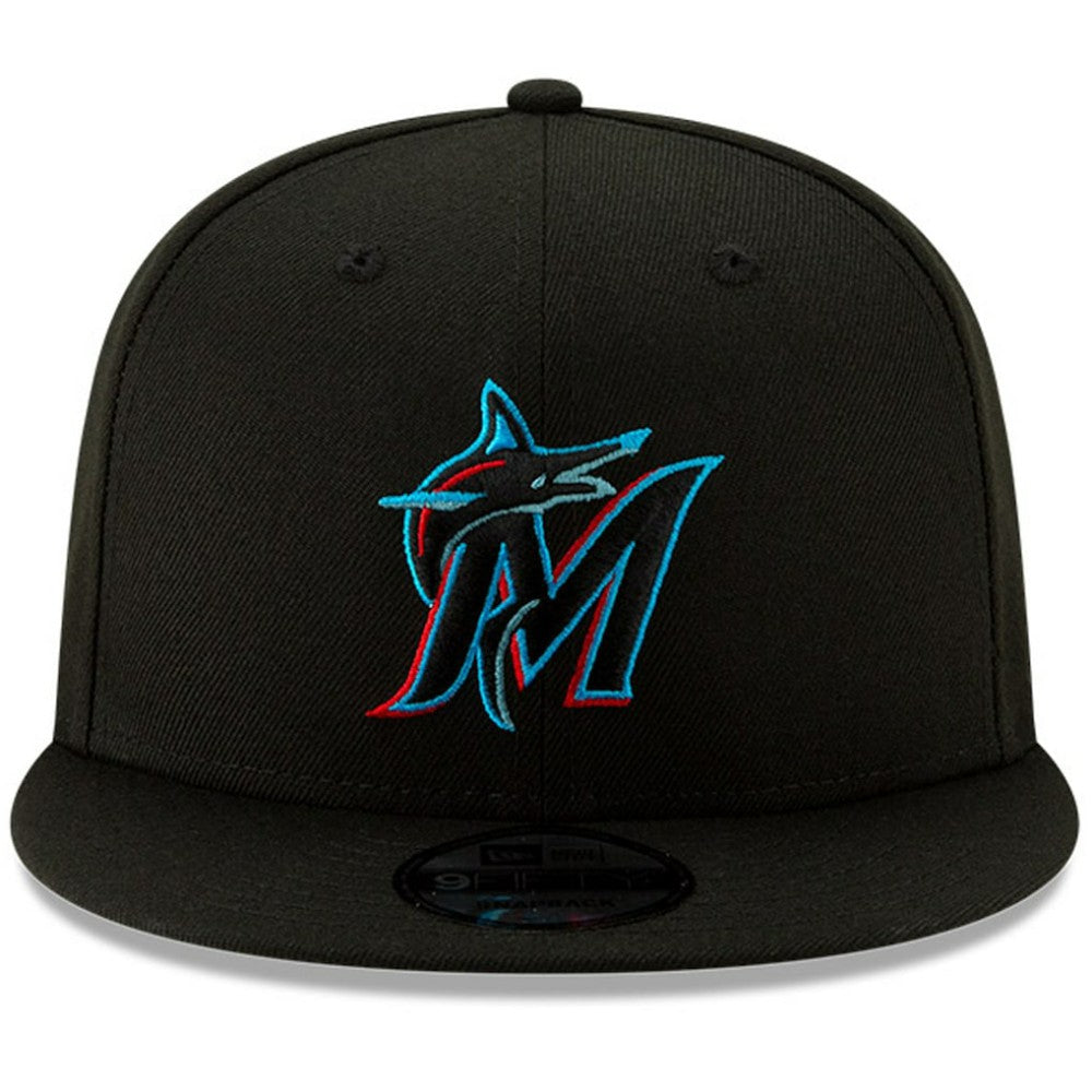 Miami Marlins Team Color 9FIFTY Snapback Hat Black | New Era