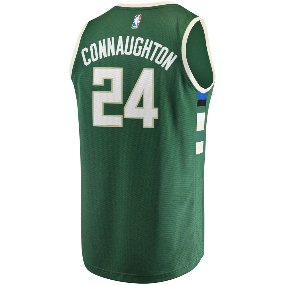 Pat Connaughton Milwaukee Bucks Fast Break Replica Jersey - Icon Edition - Hunter Green