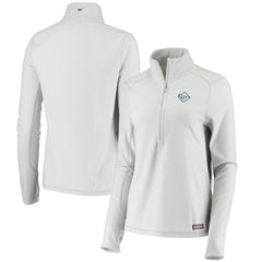 Tampa Bay Rays Vineyard Vines Women's Performance Grid Half-Zip Pullover Top Gray