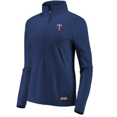 Minnesota Twins Vineyard Vines Women's Performance Grid Half-Zip Pullover Top Gray