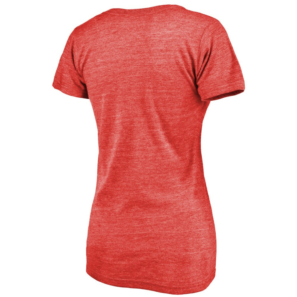Martin Brodeur New Jersey Devils Fanatics Women's Hall of Fame V-Neck Tri-Blend T-Shirt Red