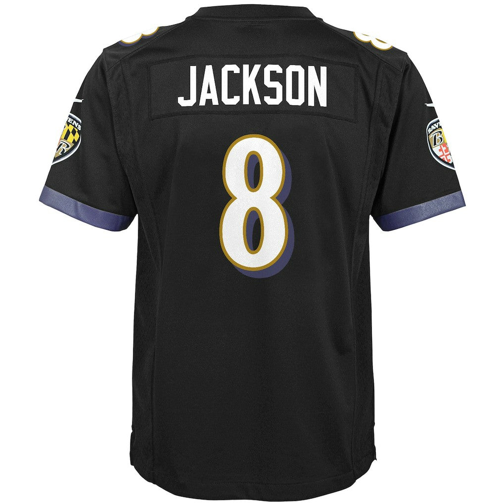 Lamar Jackson Baltimore Ravens Youth Game Jersey - Black