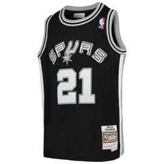 Tim Duncan San Antonio Spurs Youth Swingman Throwback Jersey - Black