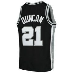 Tim Duncan San Antonio Spurs Youth Swingman Throwback Jersey - Black