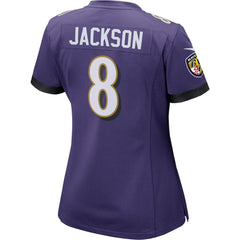 Lamar Jackson Baltimore Ravens Women's Game Player Jersey - Purple